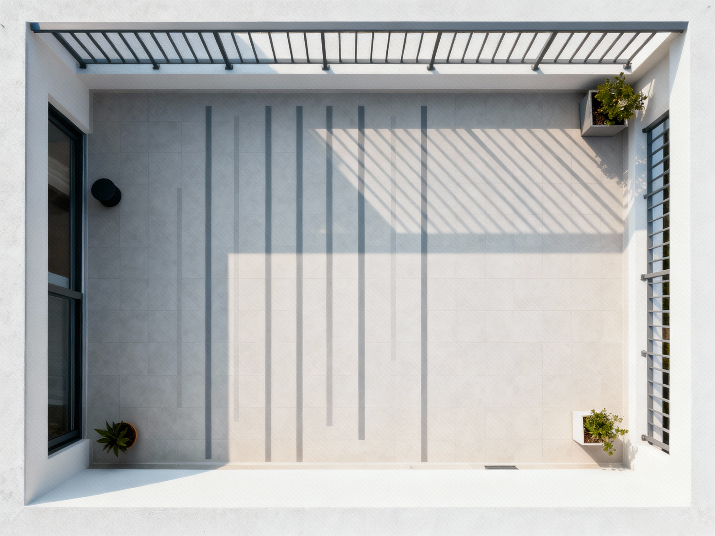 Visual representation of balcony spatial assessment for optimal layout planning